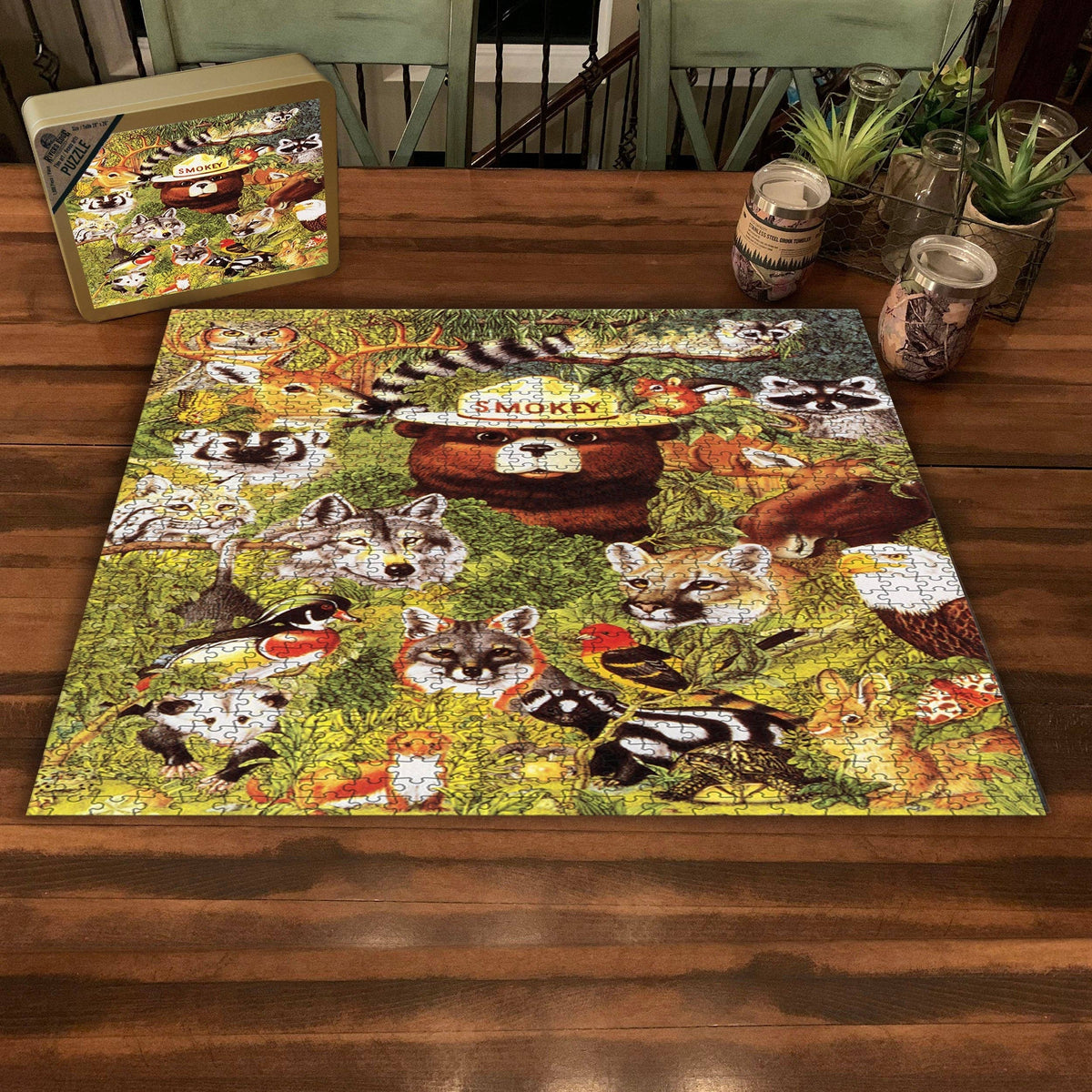 Puzzle in Tin 1000-Piece-Smokey and Friends