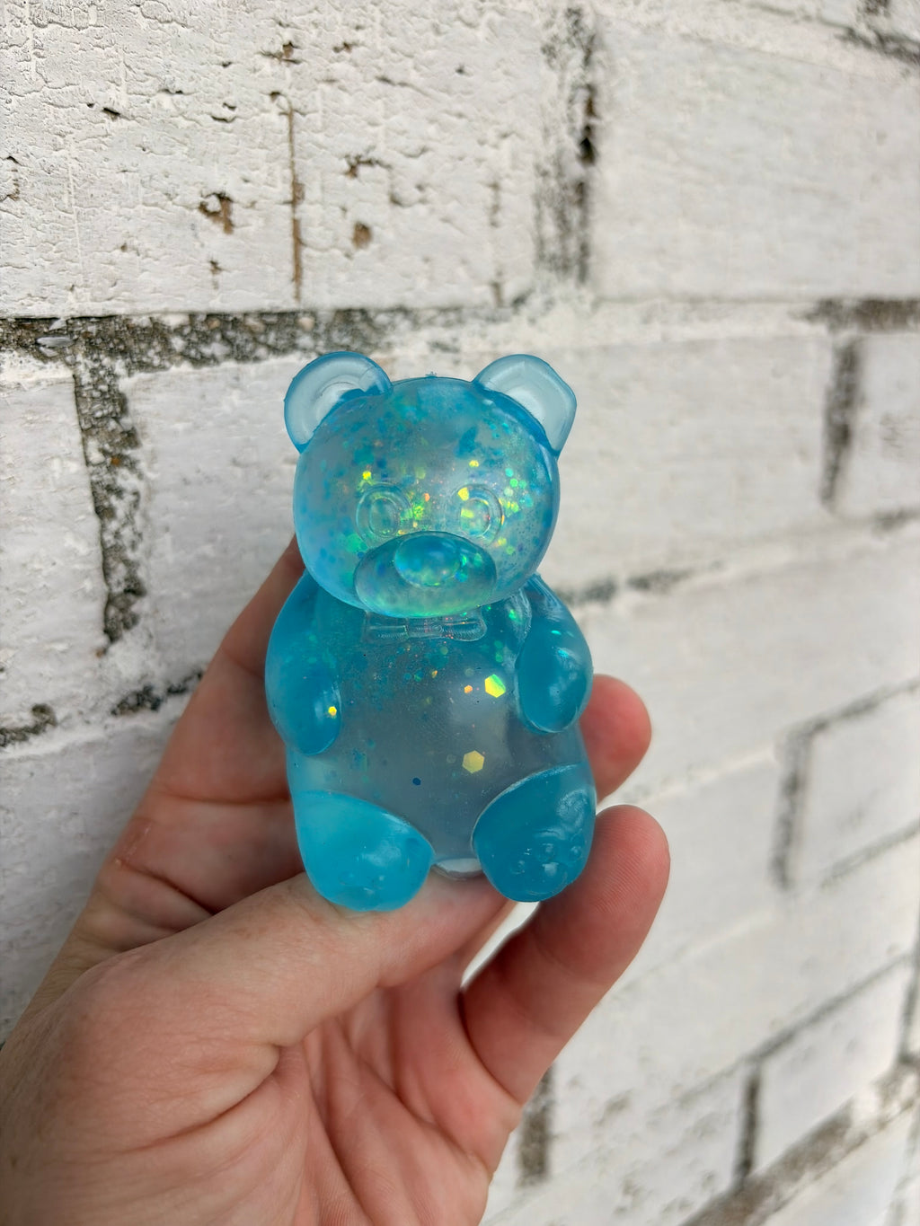 Gummy, bear, glitter squishy