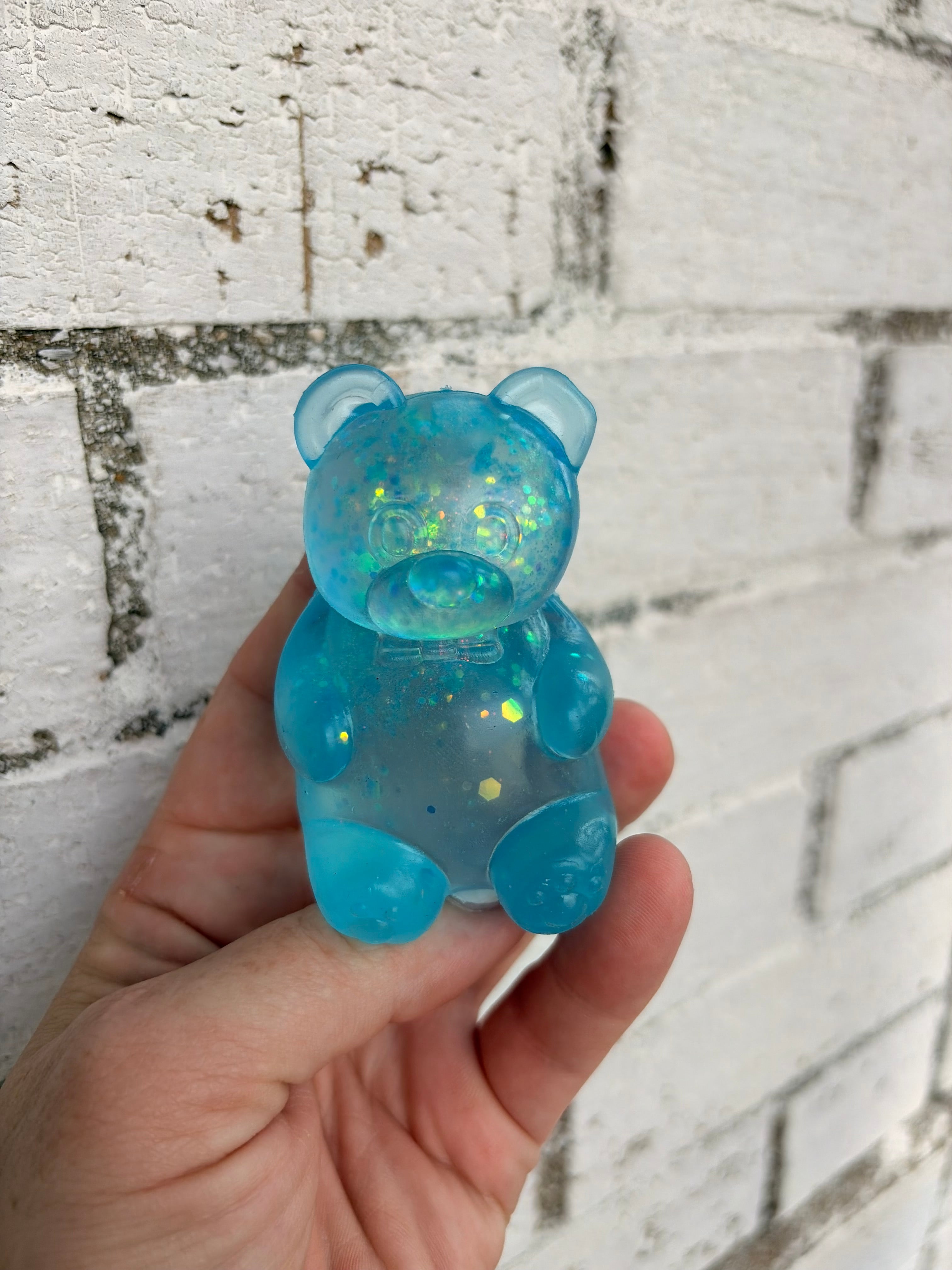 Gummy, bear, glitter squishy
