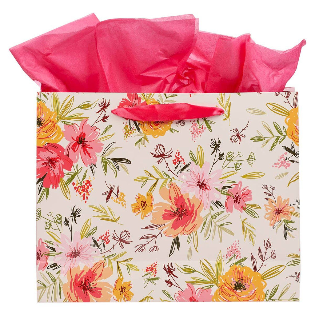 Gift Bag w/ Card LG Landscape Pink Best Mom Ever Isa. 62:4