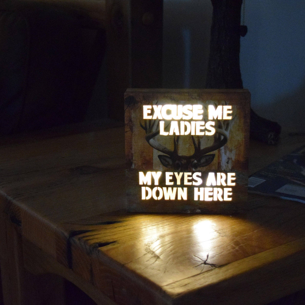 LED Box 6in x 6in-Excuse Me Ladies