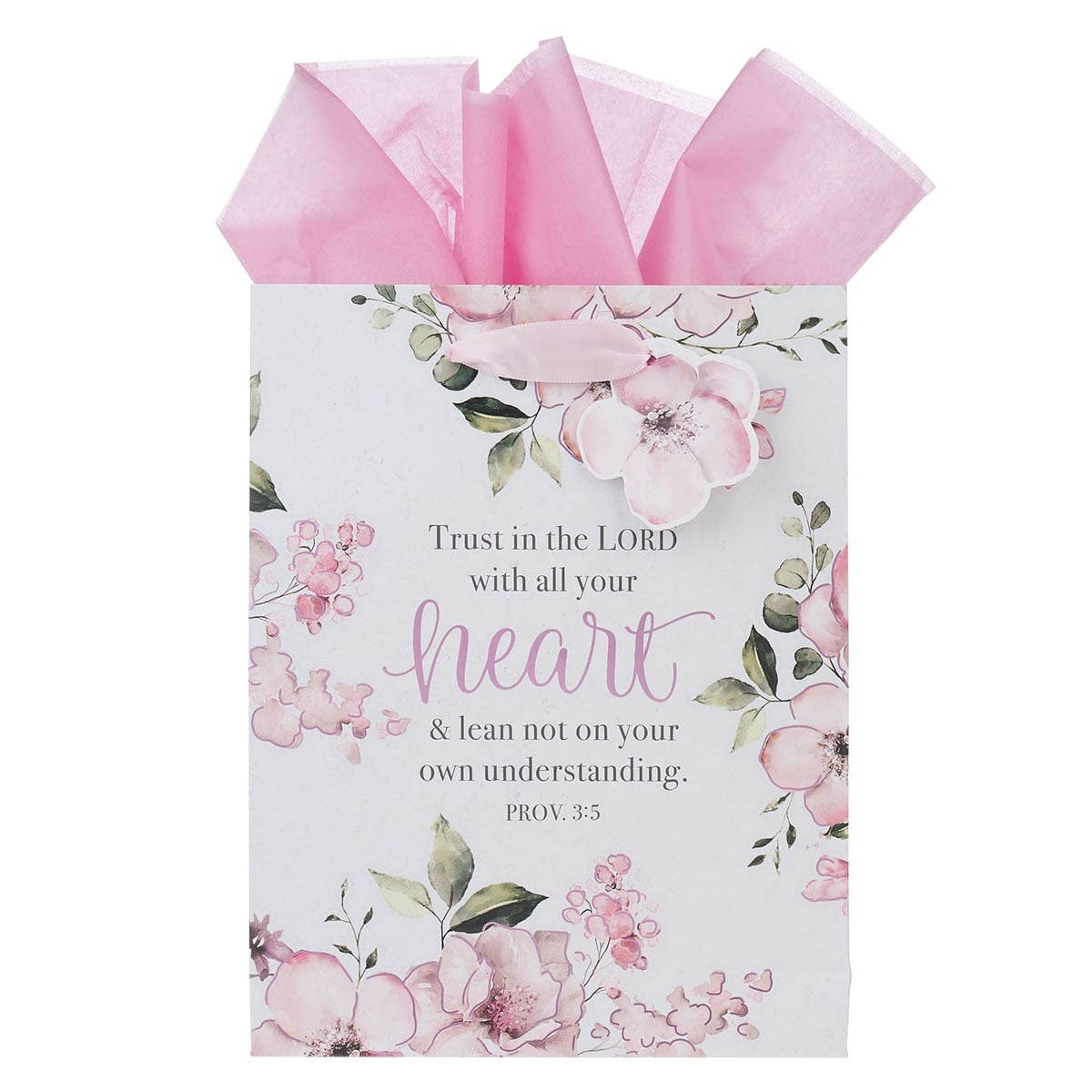 Gift Bag MD Pink Trust in the Lord Prov. 3:5