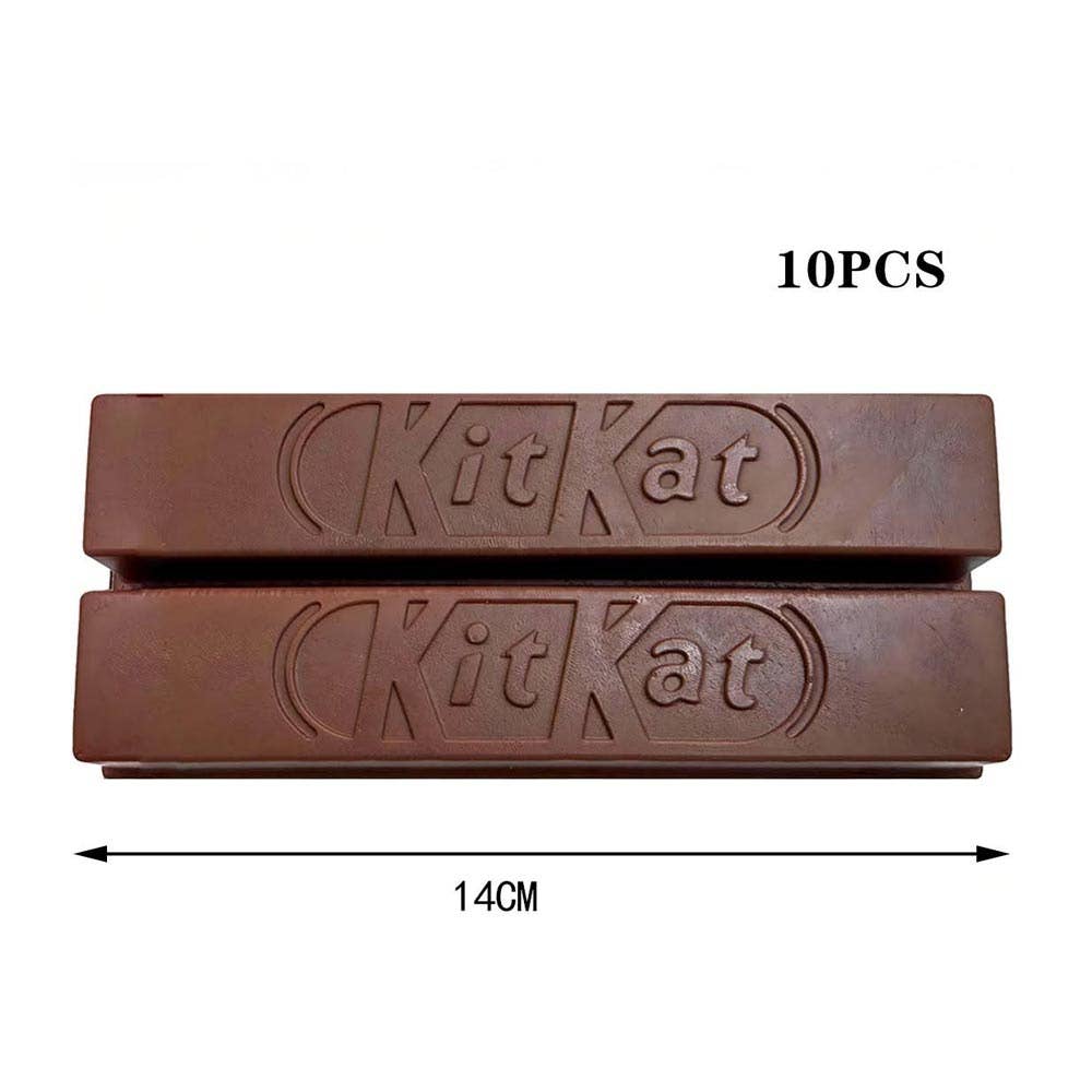10PCS - Chocolate Bar Squeeze Squishy Stress Relief Toy