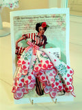 Retro Pinup Girl Keepsake Hanky Card