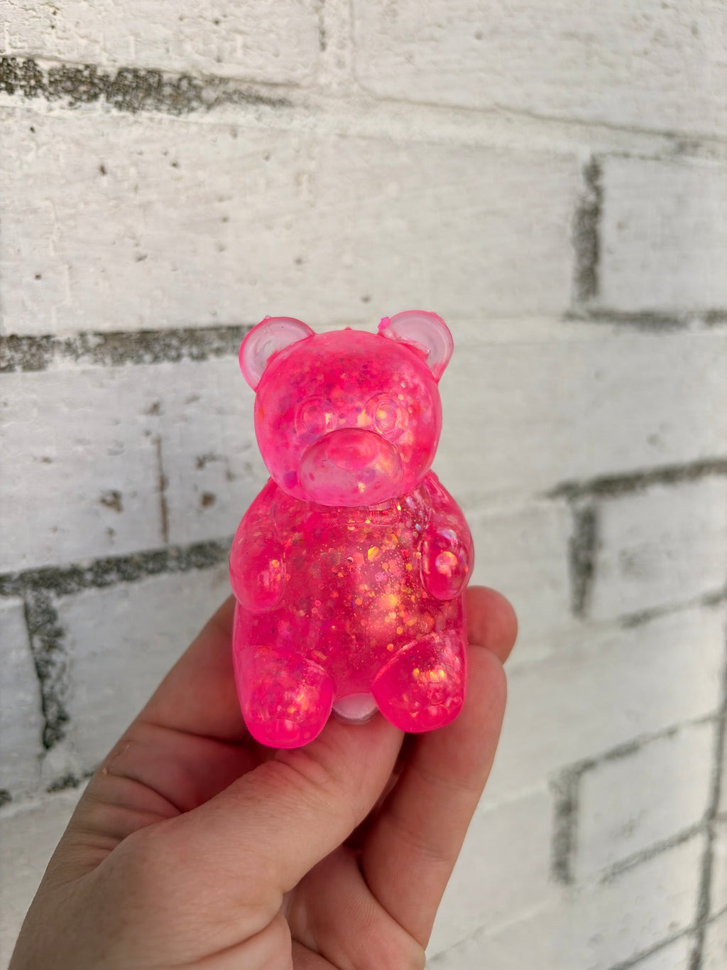 Gummy, bear, glitter squishy
