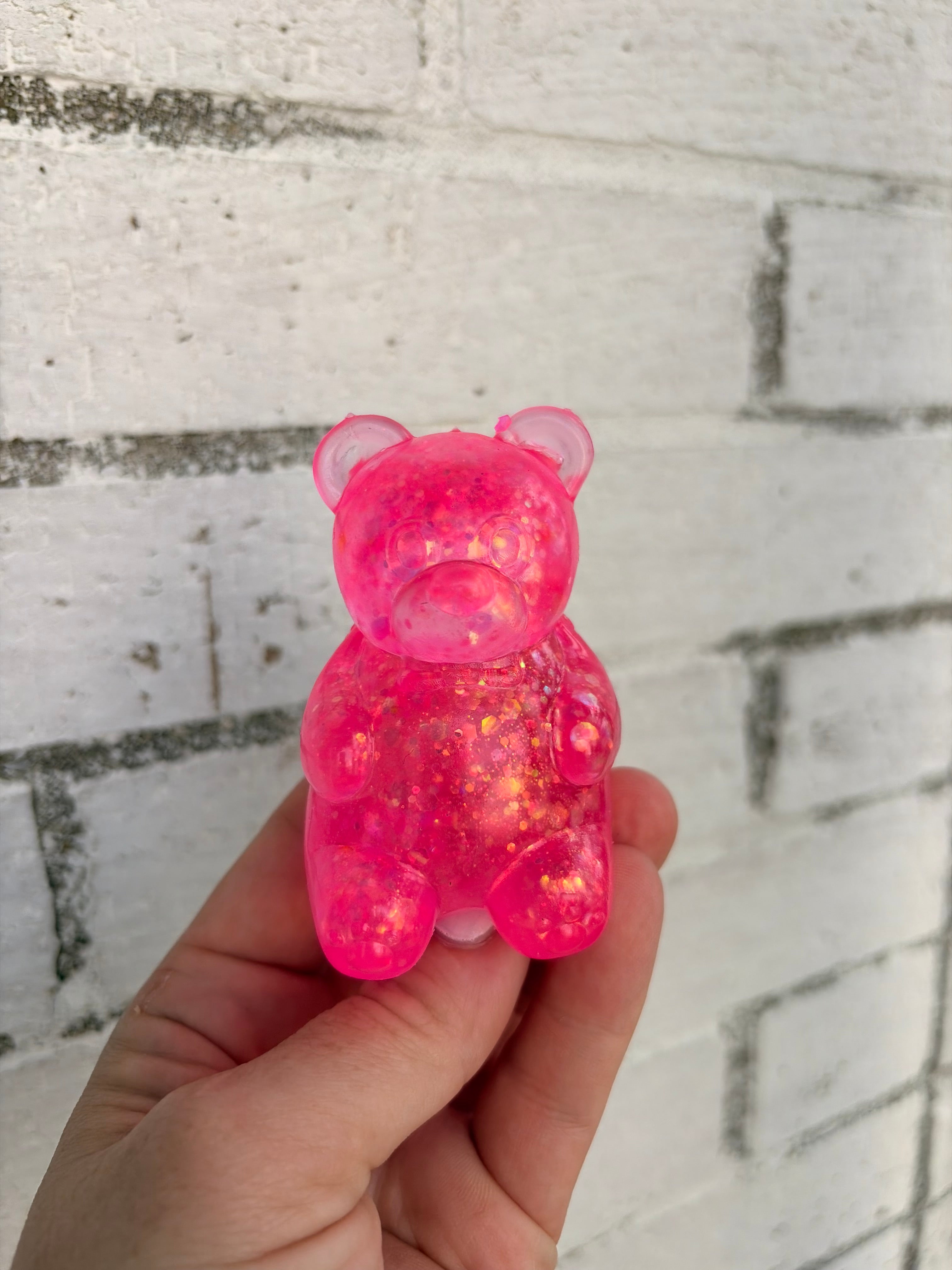 Gummy, bear, glitter squishy