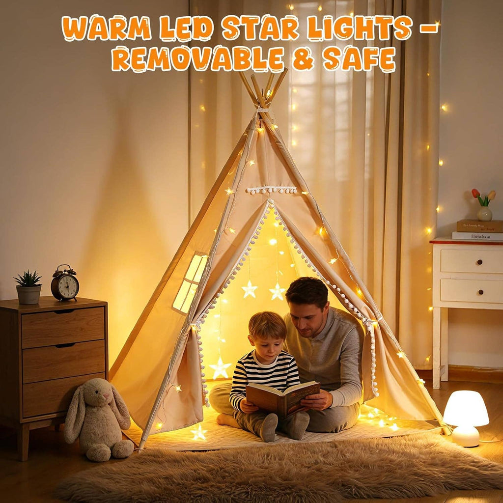 60Inch TeepeeTentWith BBQ Play set Lights Mat Gift Set Included