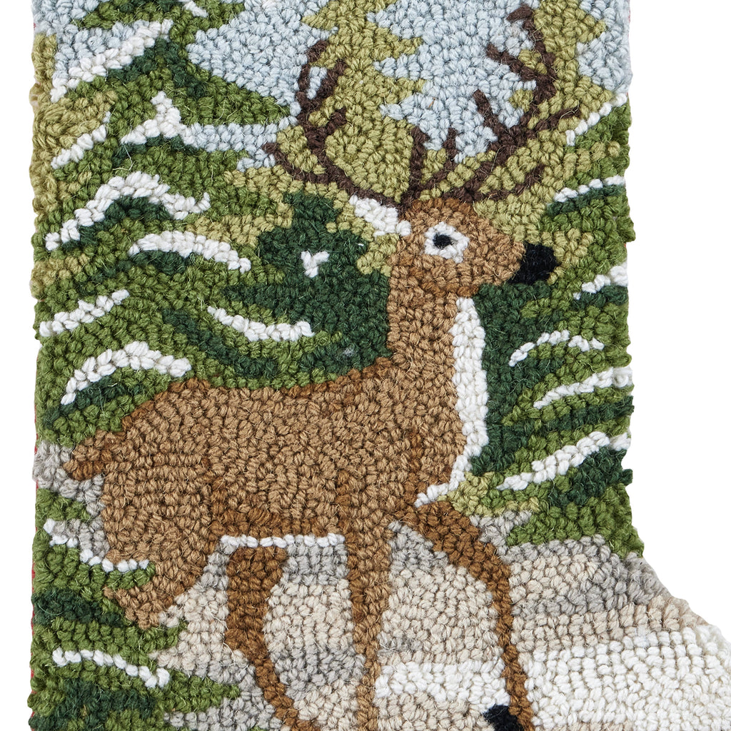 Snow Deer Hook Stocking