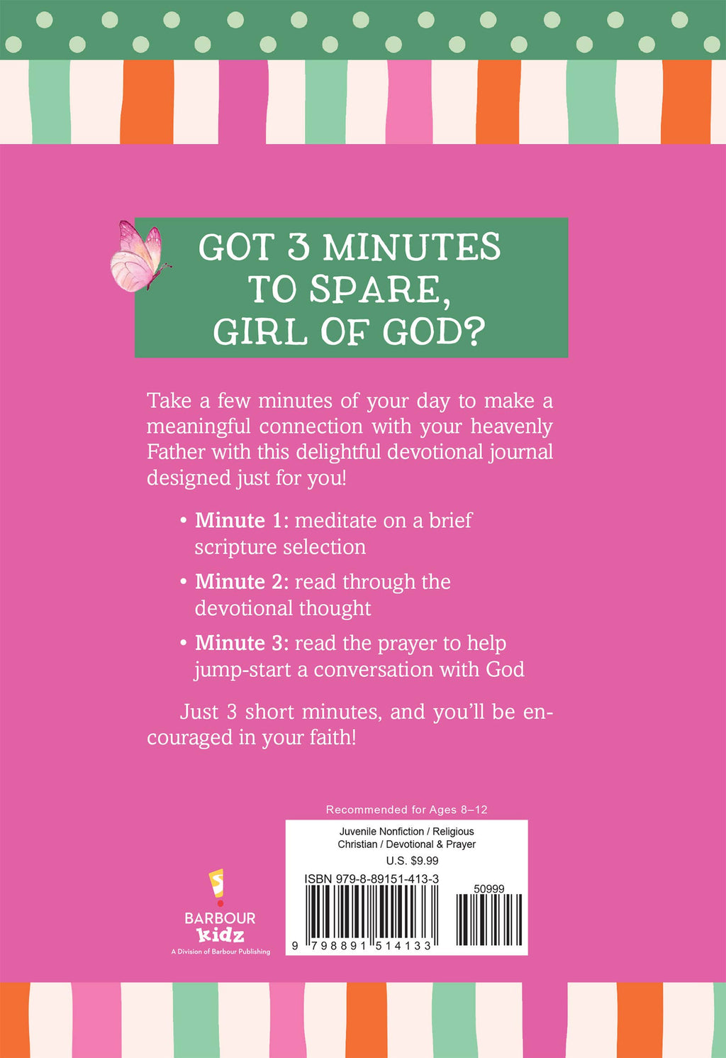 3-Minute Devotions for Girls Journal