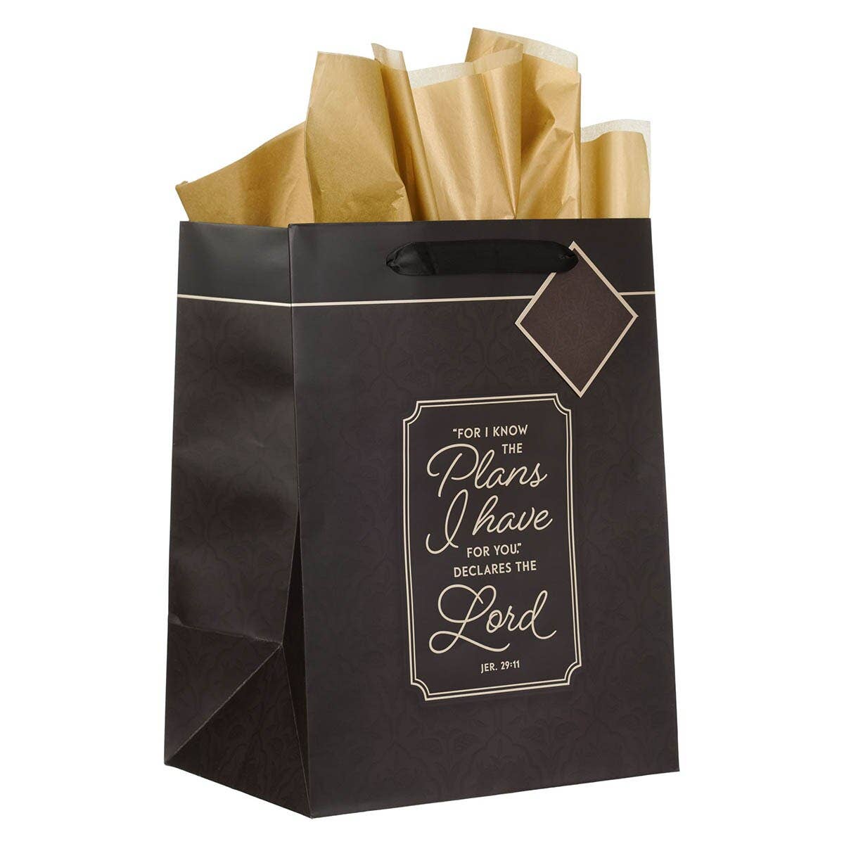 Gift Bag LG Portrait Floral I Know the Plans Jer. 29:11