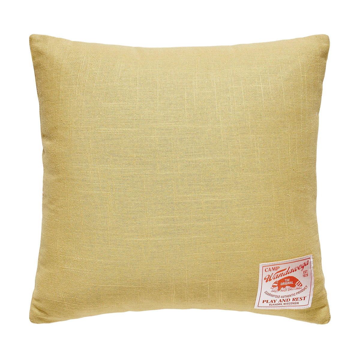 CAMP WANDAWEGA POINTER CHAINSTITCHED PILLOW- Camp W