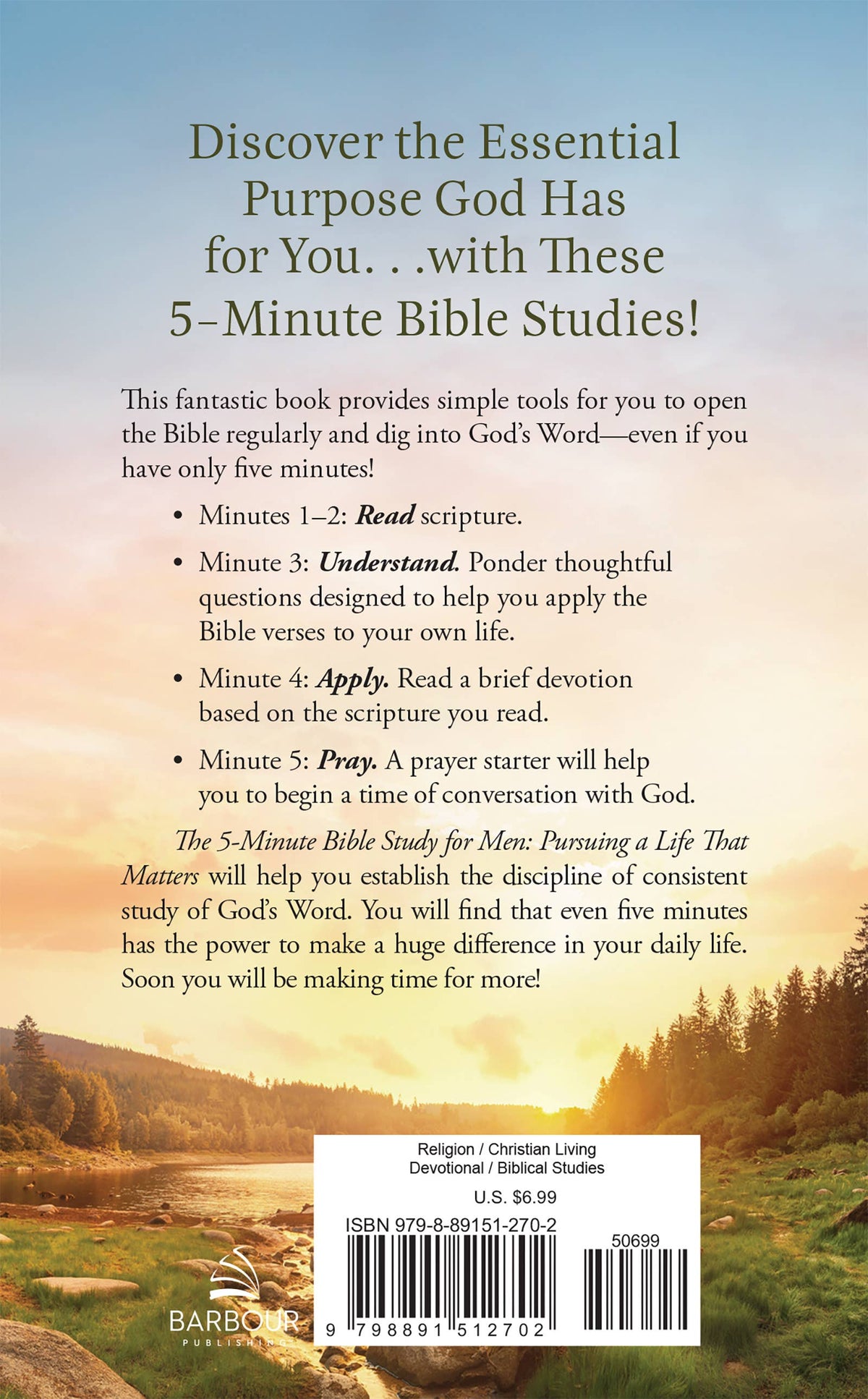 The 5-Minute Bible Study for Men: Pursuing a Life That Matte