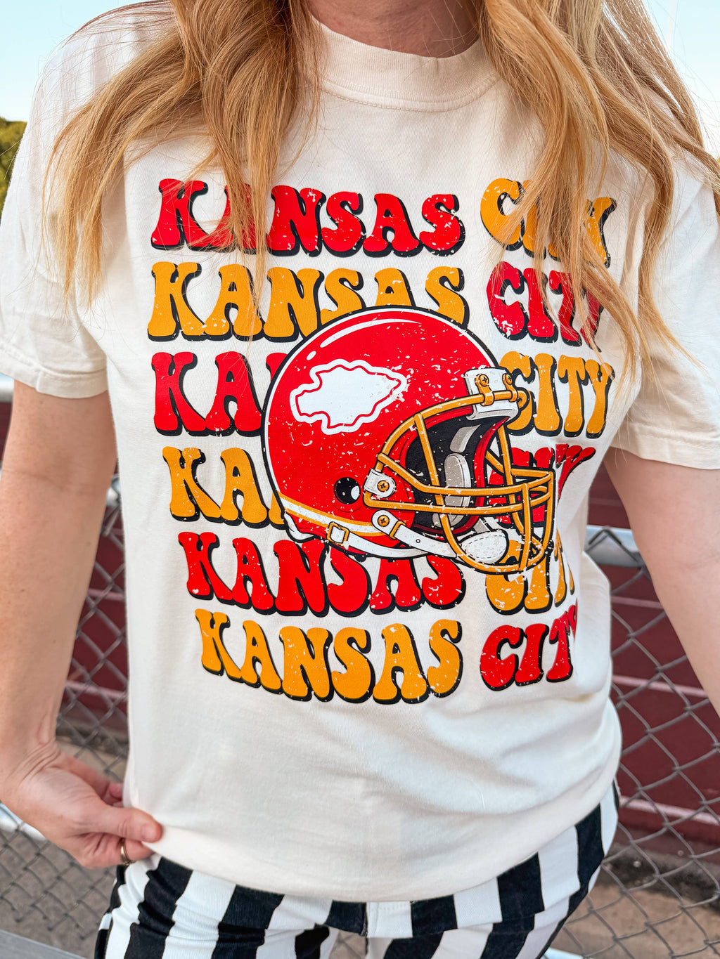 KANSAS CITY BUBBLE STACK TEE (IVORY)