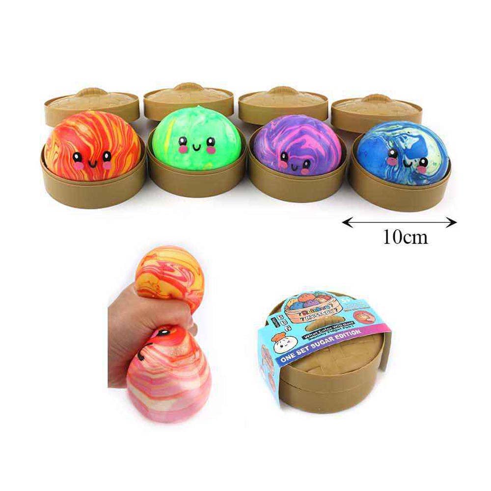 12PCS - Marble Squishy Mystery Dumpling Stress Relief Squishy Toy