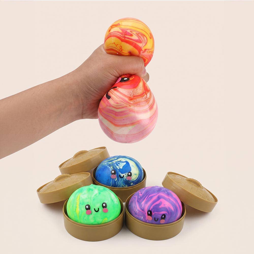 12PCS - Marble Squishy Mystery Dumpling Stress Relief Squishy Toy