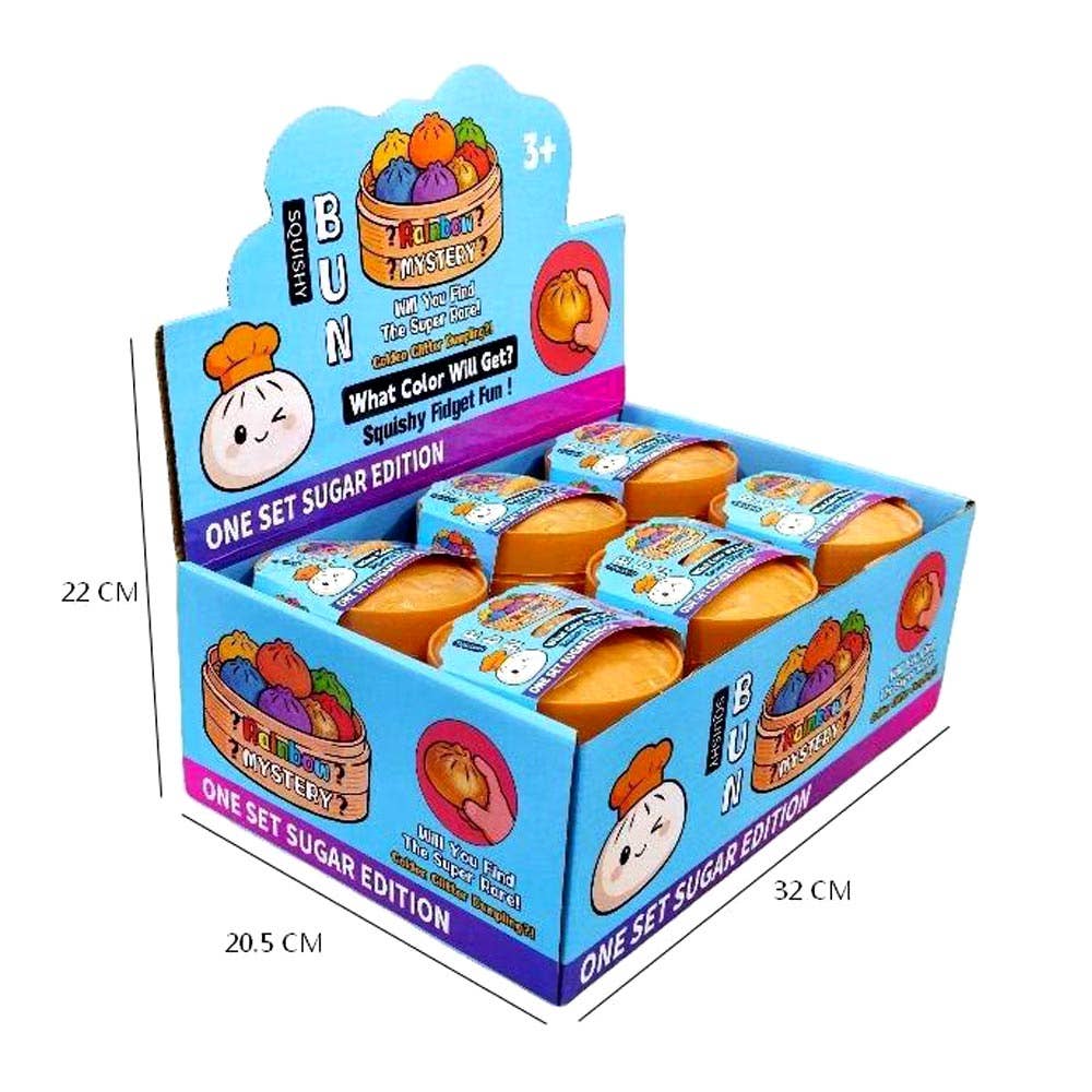12PCS - Glow In The Dark Bao Bun Dumpling Squeeze Squishy Stress Relief Toy