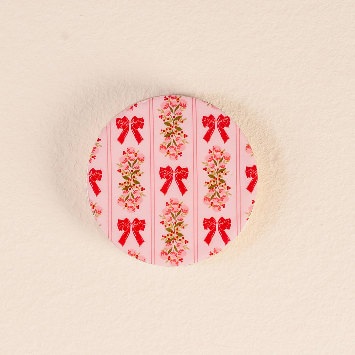 Wood Enamel Coaster-Oh So Merry