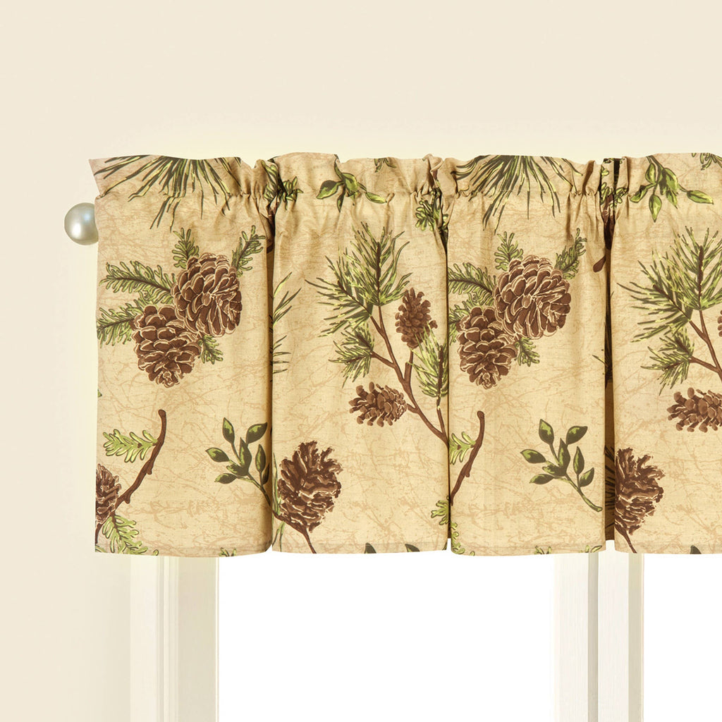 Woodland Retreat Pinecone Valance