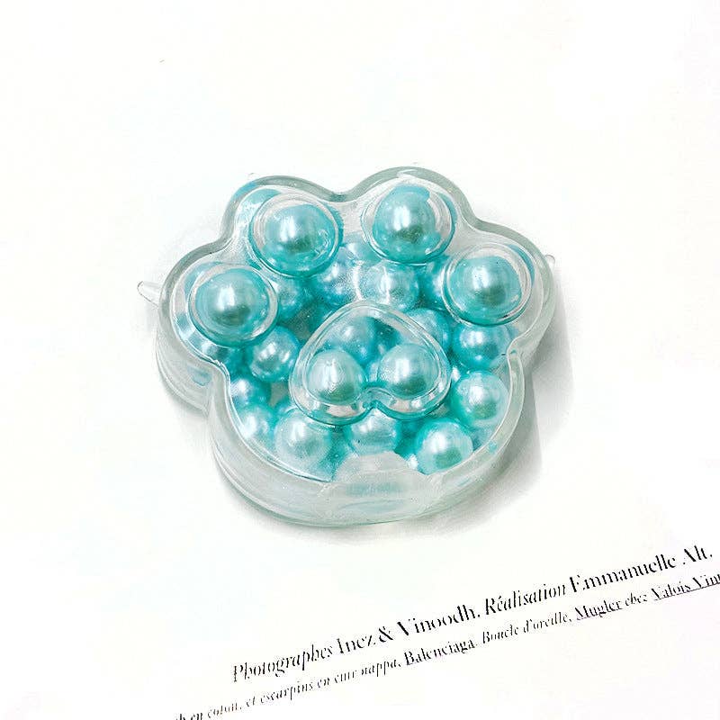 Cat Paw Bead Squishy Clear Sensory Stress Relief Toy