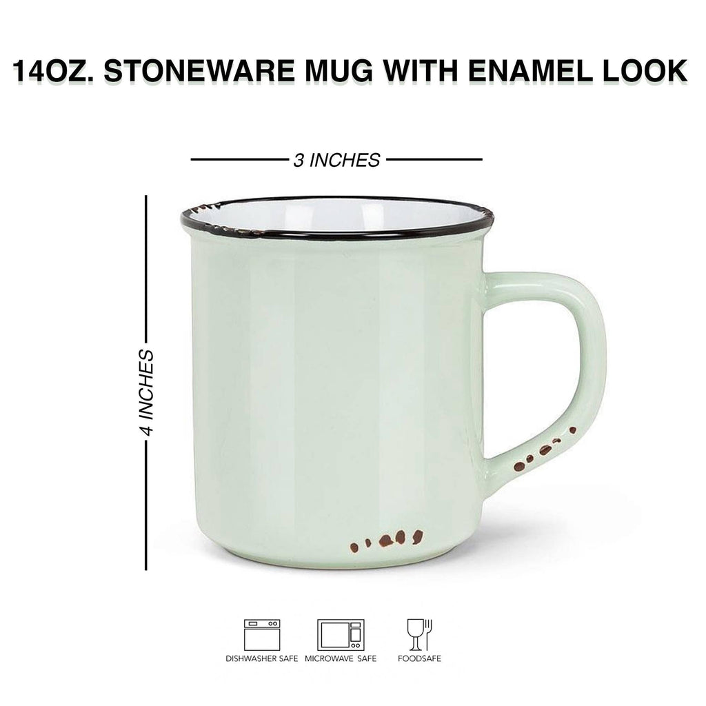 Retro Enamel-Style Camper Mug with Antlers