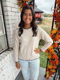 Solid Color Versatile Split-end Pullover Sweater