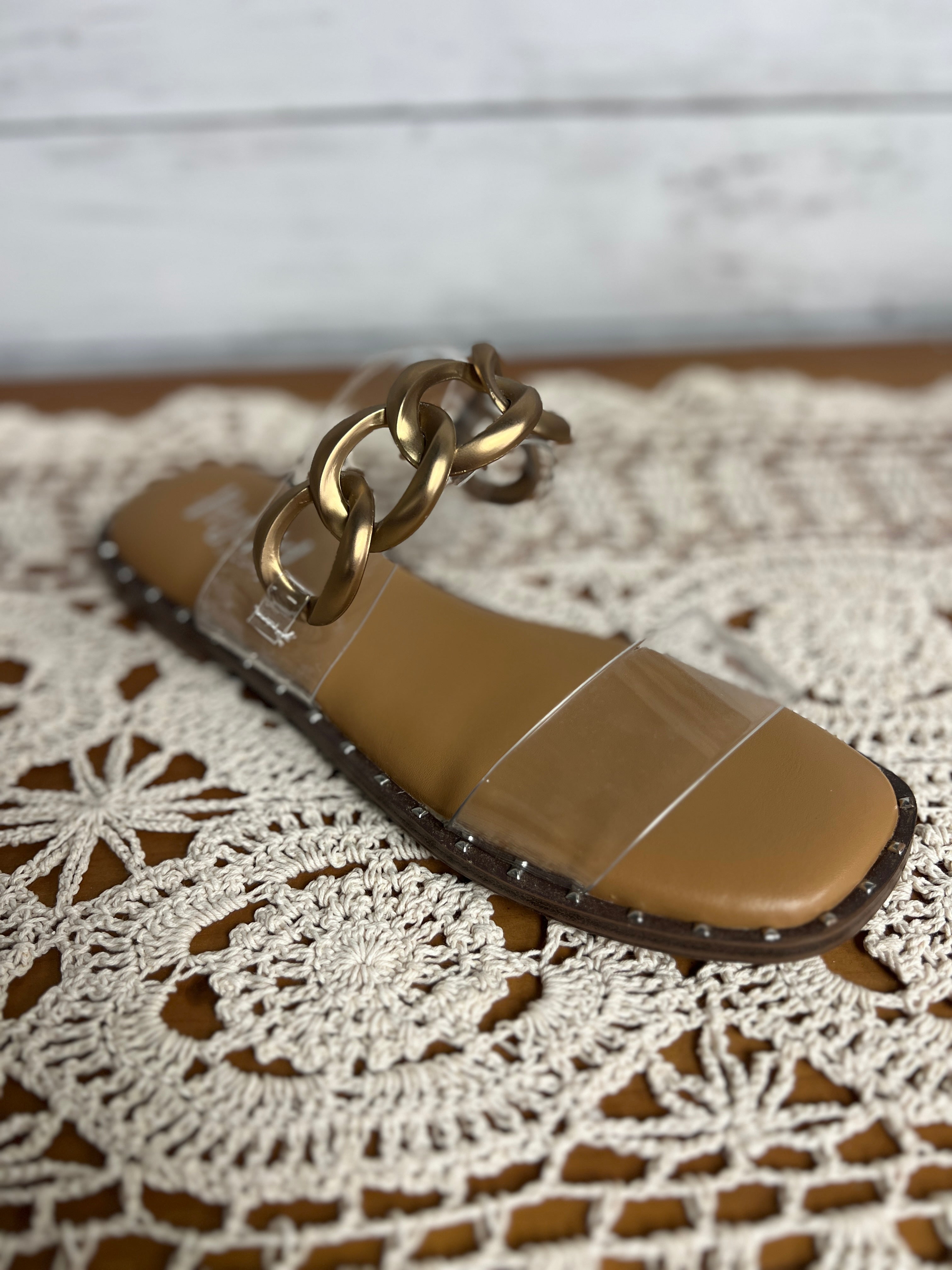 Corky Clear Chain Sandals