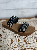 Black Bad Romance Pearl Sandals