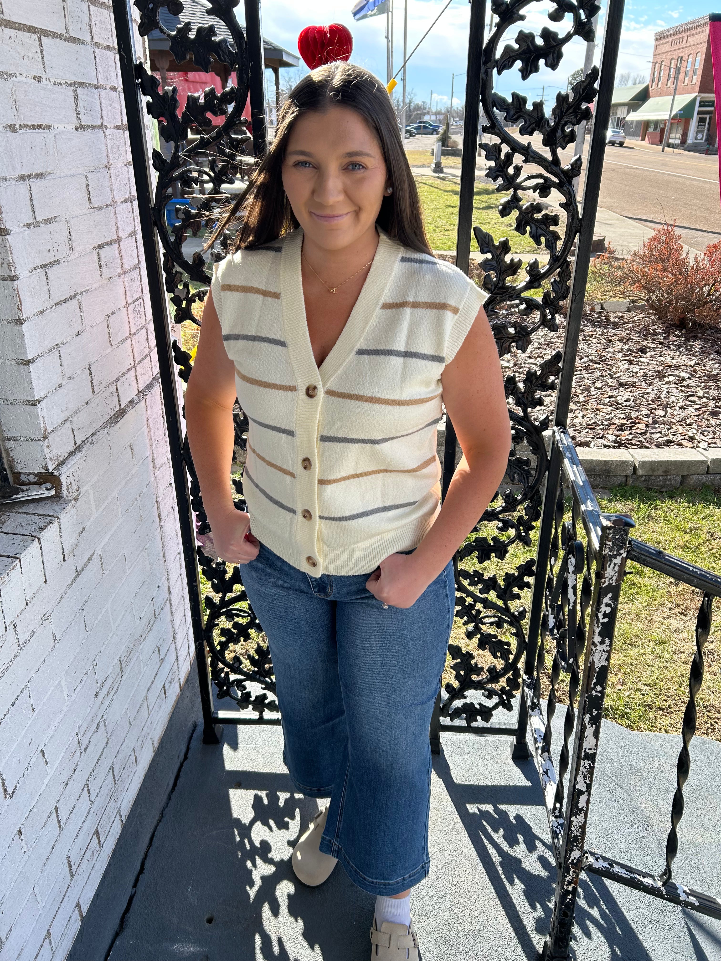 Multicolor V Neck Sweater