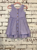 Oopsie Daisy Purple Gingham Dress