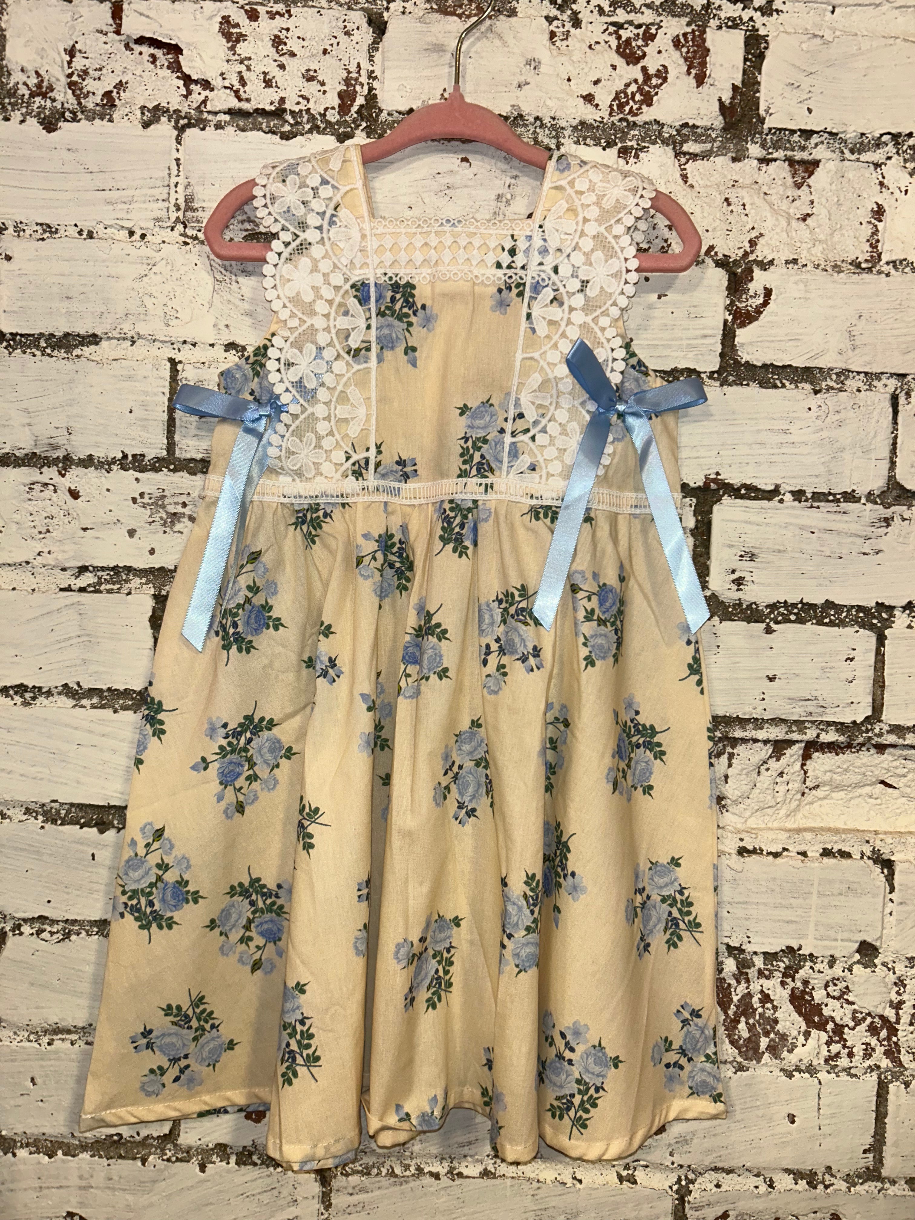 Lace Trimmed Bow Dress
