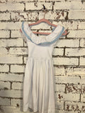 White & Blue Toddler Dress