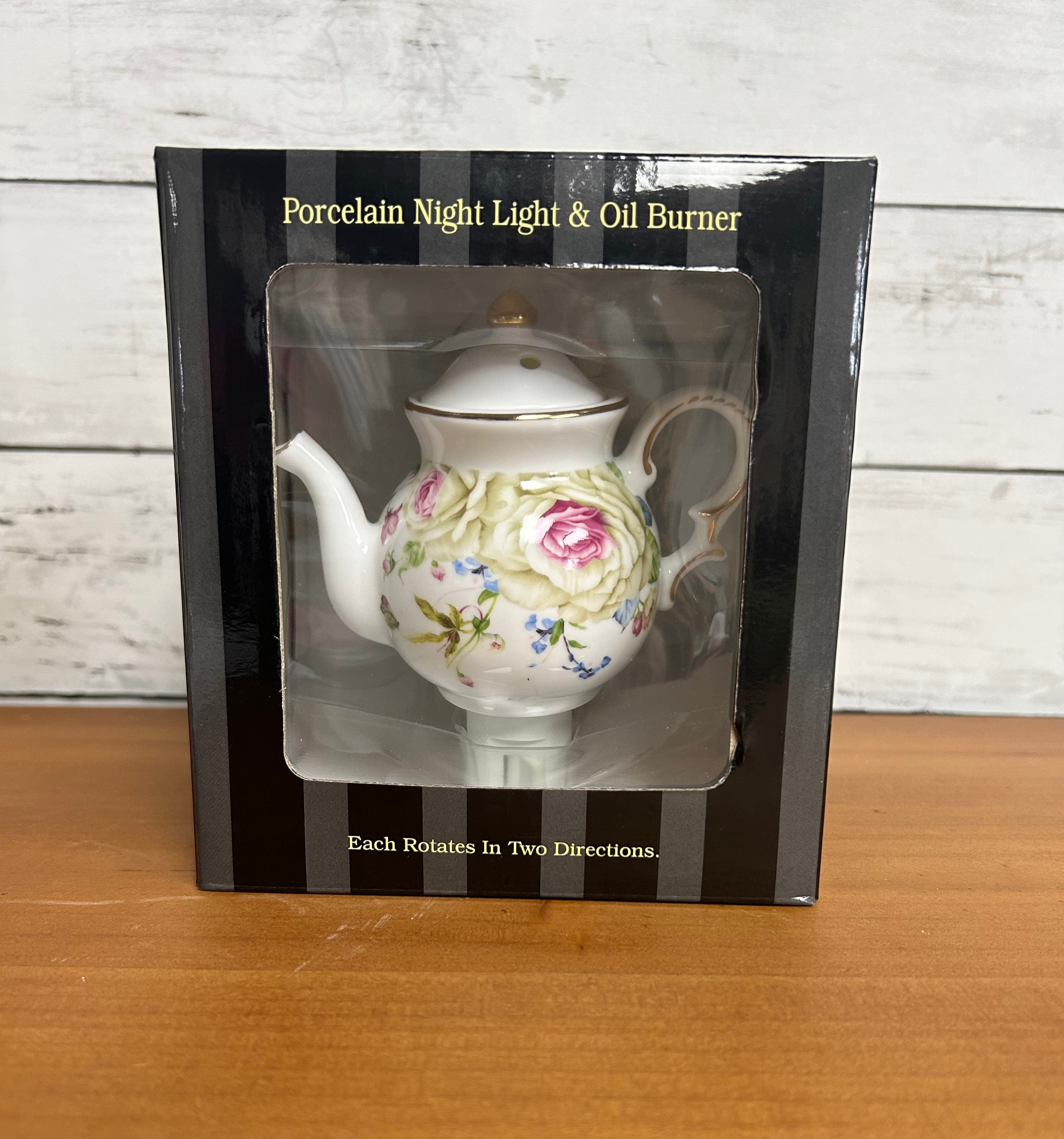 White Rose Porcelain Night Light