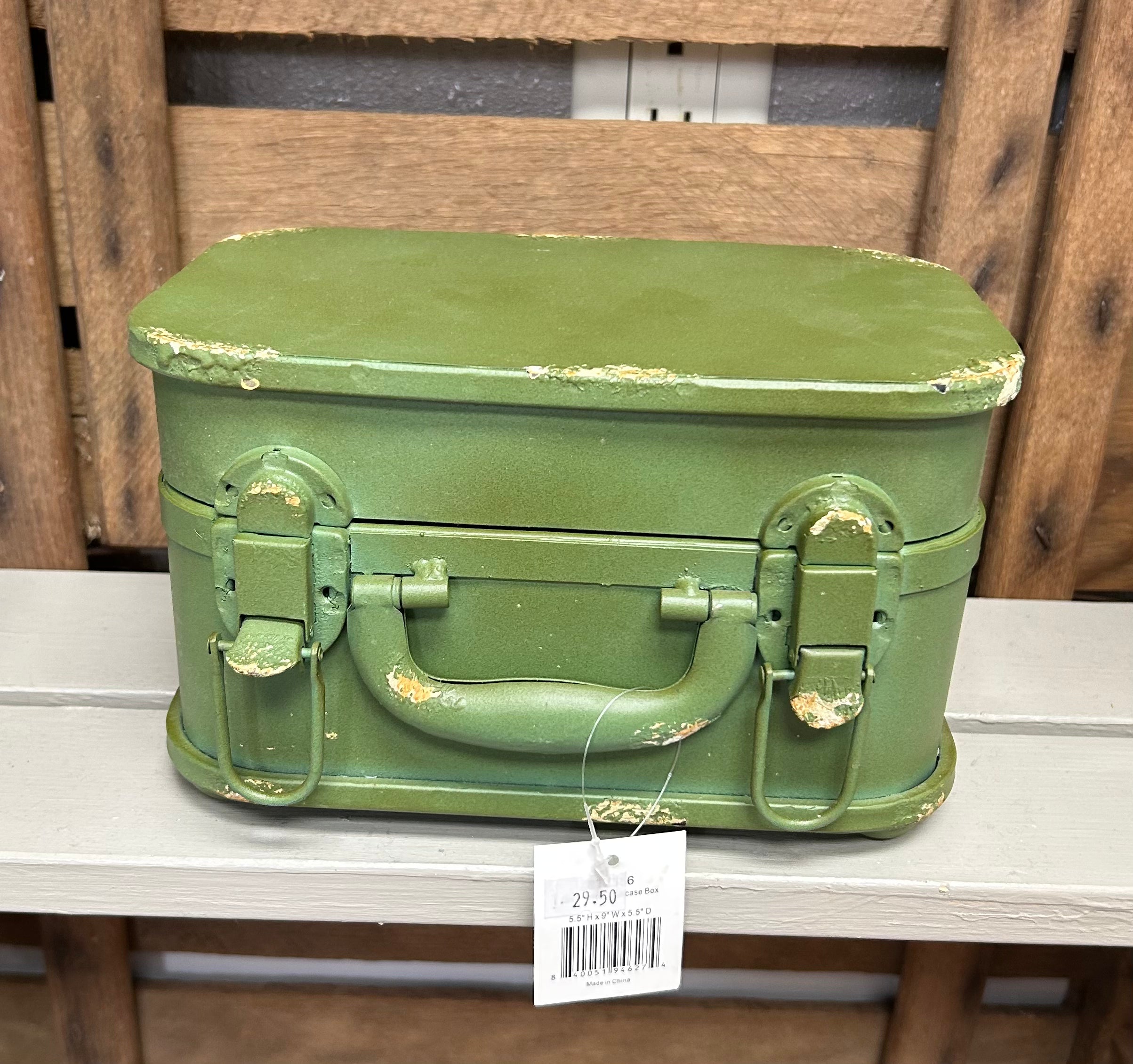 Green suitcase box