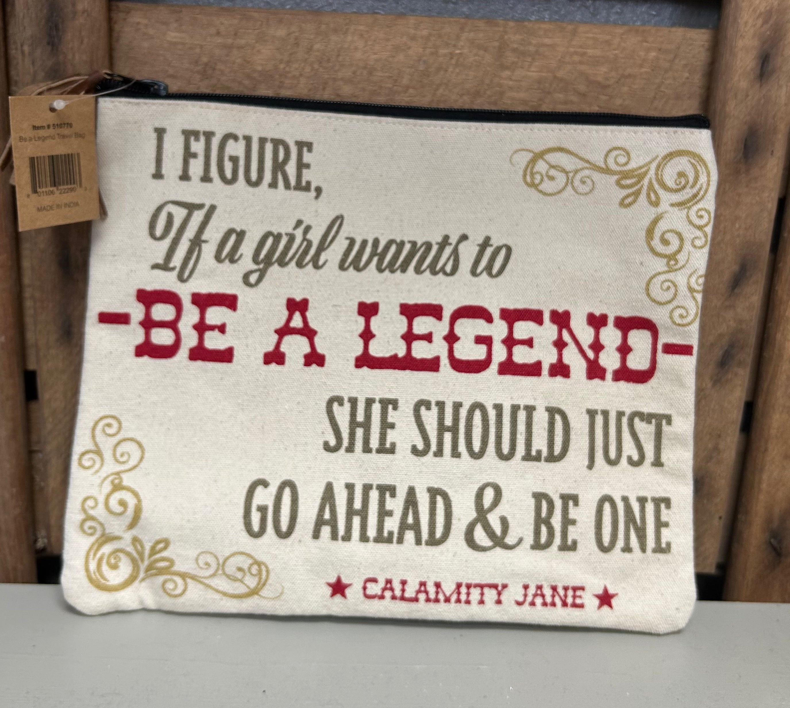 Be a legend, travel bag