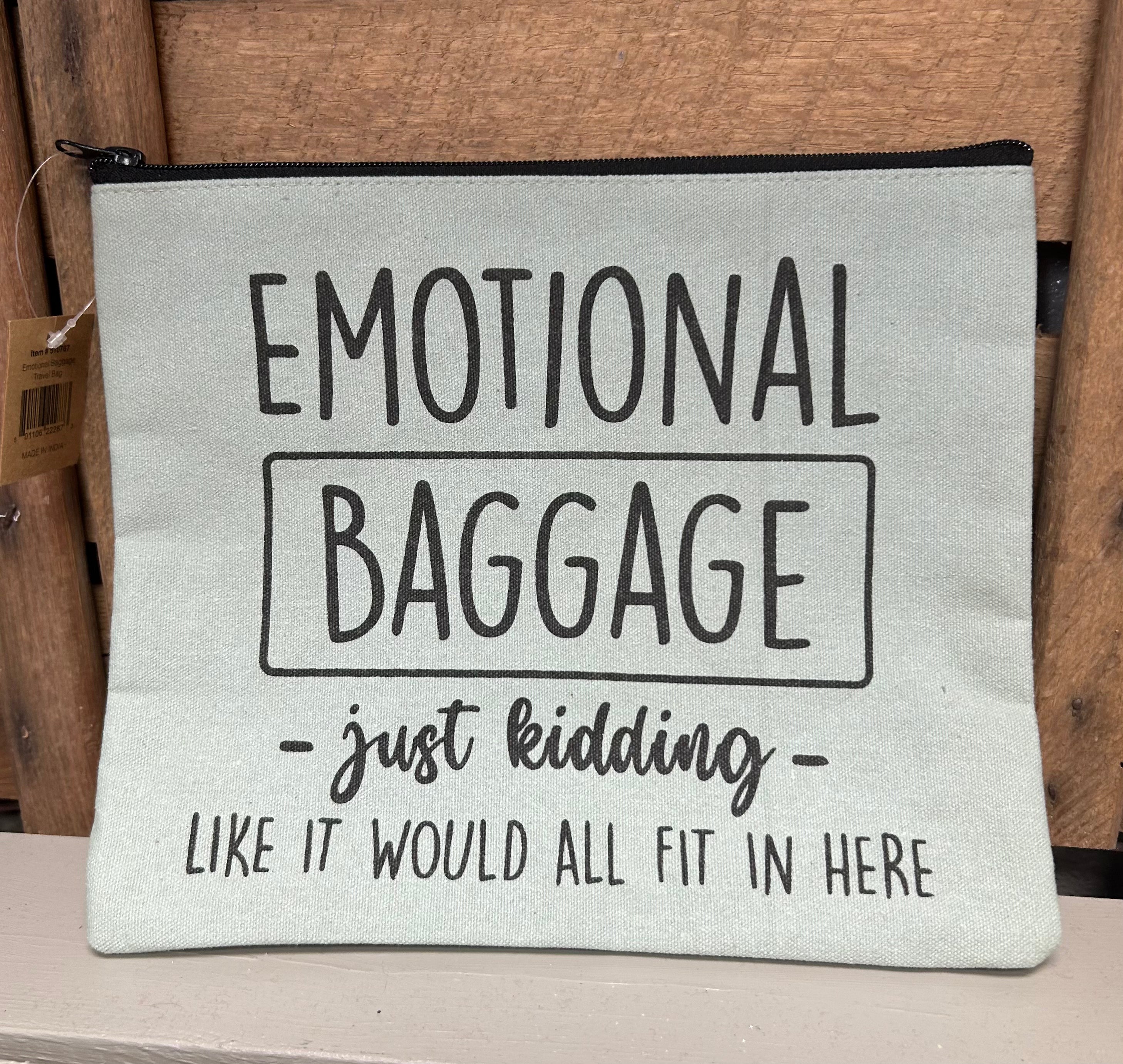 Emotional baggage, travel bag