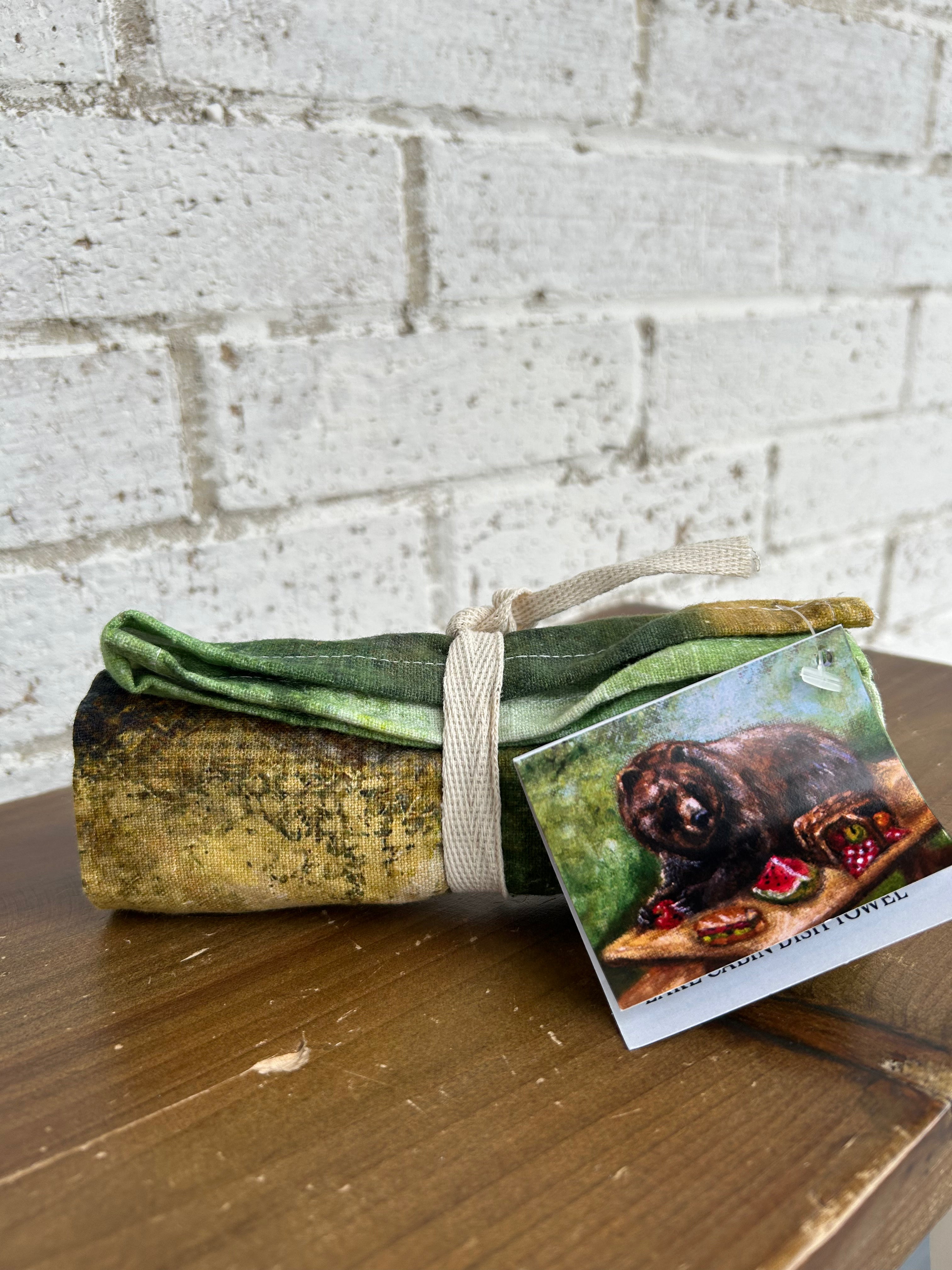 Bear picnic kitchen towel