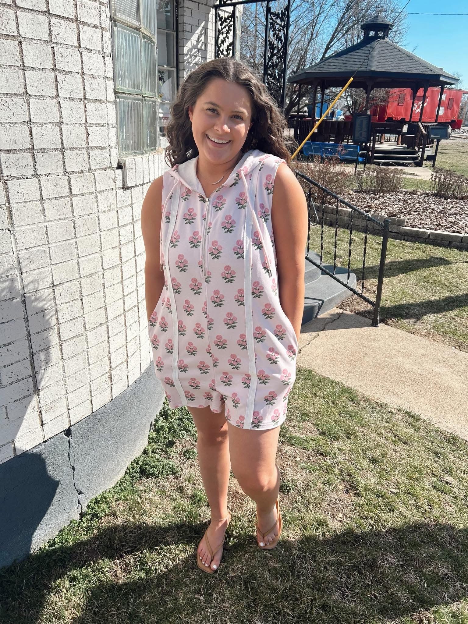 Floral Pink Romper