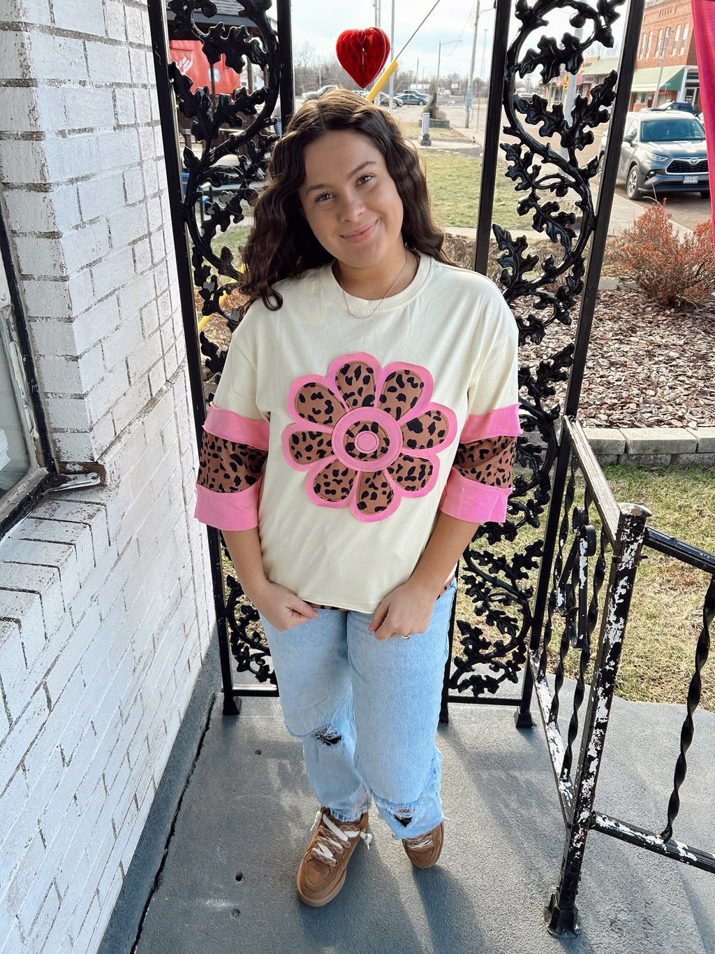 Pink Leopard Top