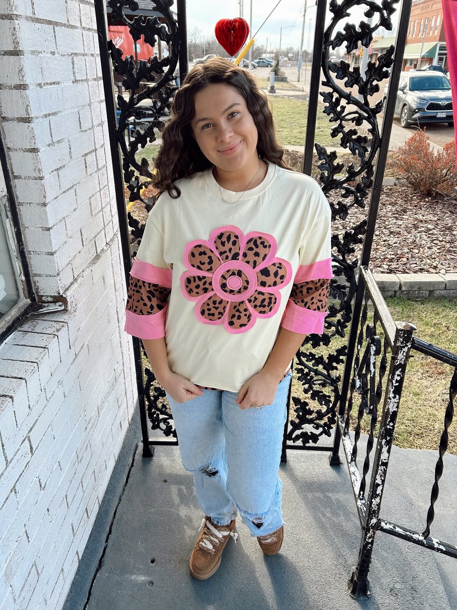 Pink Leopard Top