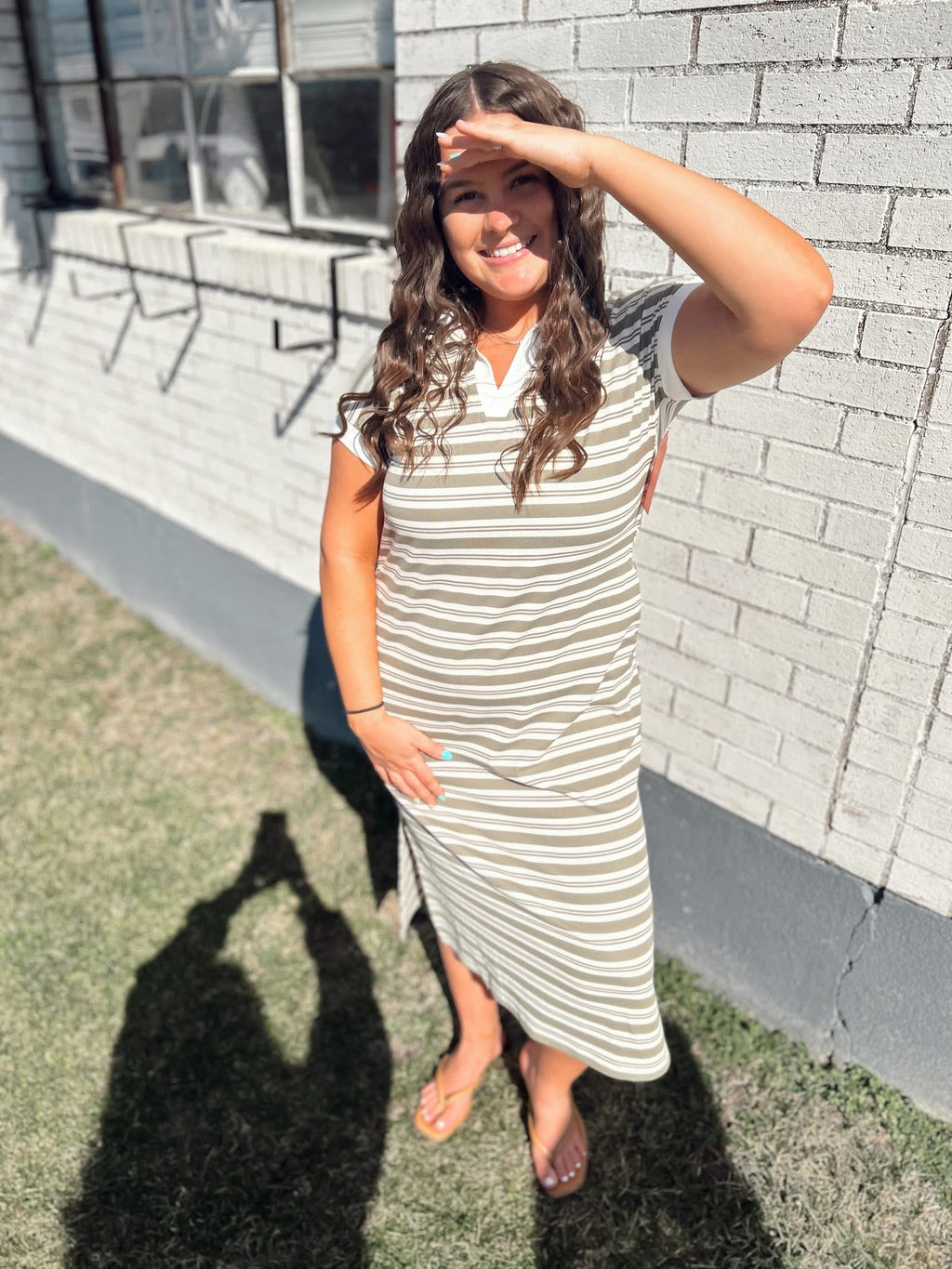 Green Striped Dress