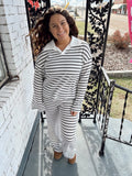 Black & White Stripe Lounge Set