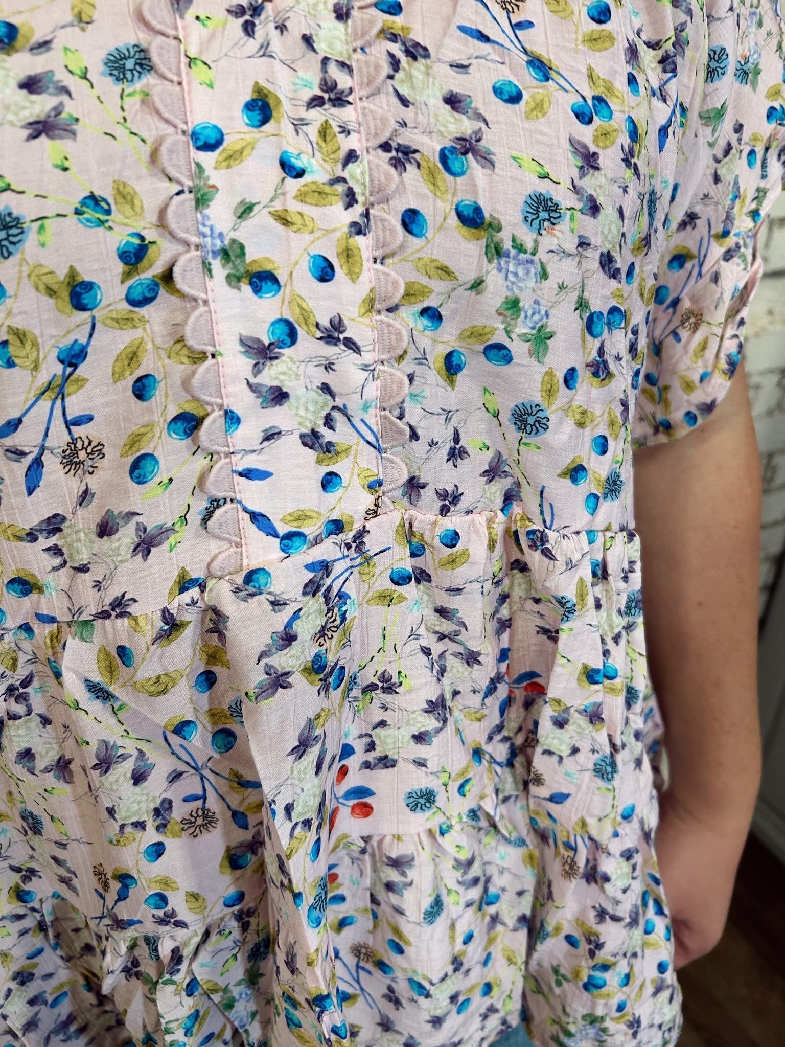 Umgee Lavender Floral Top