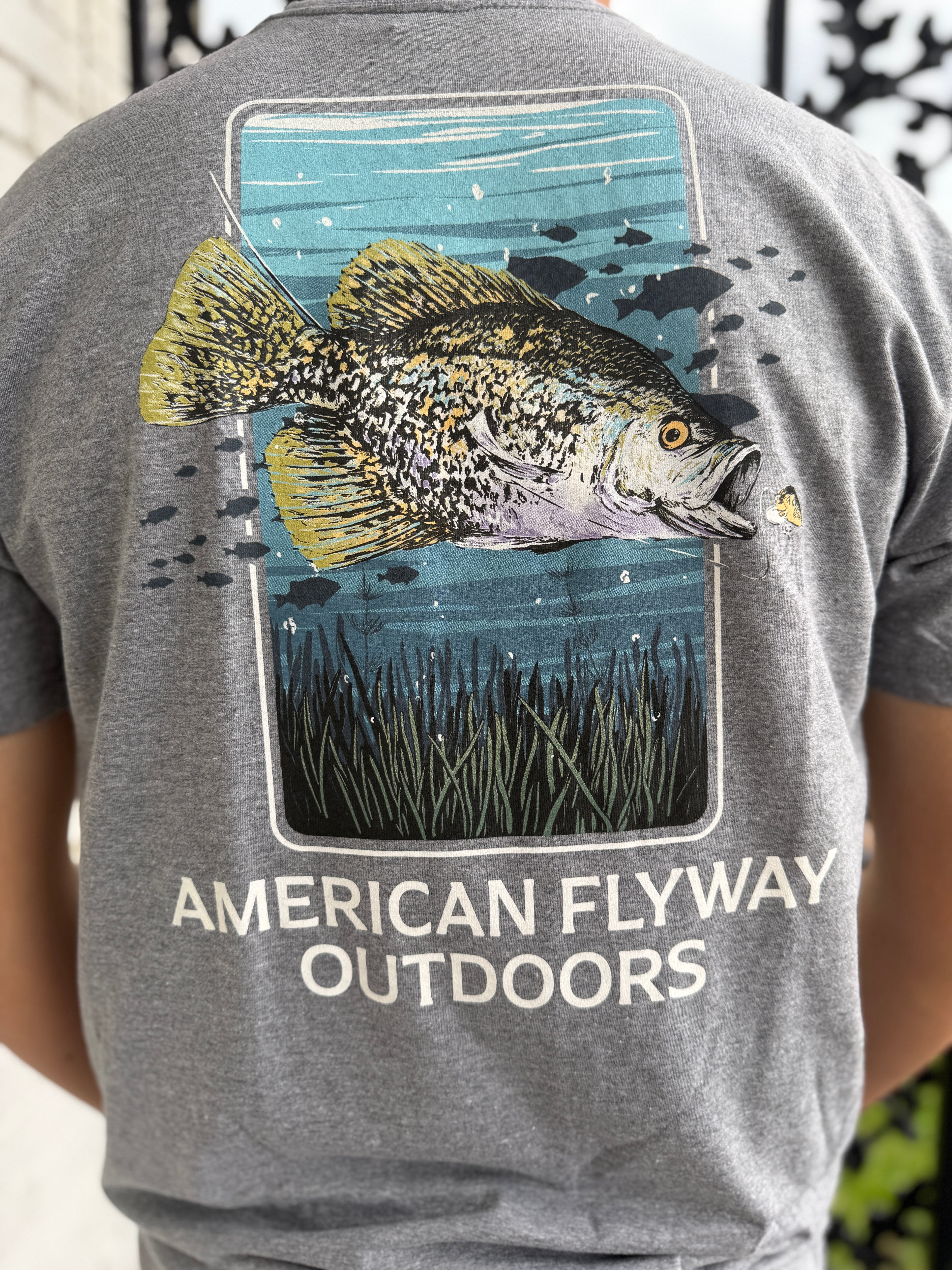 Grey Crappie Fish Tee
