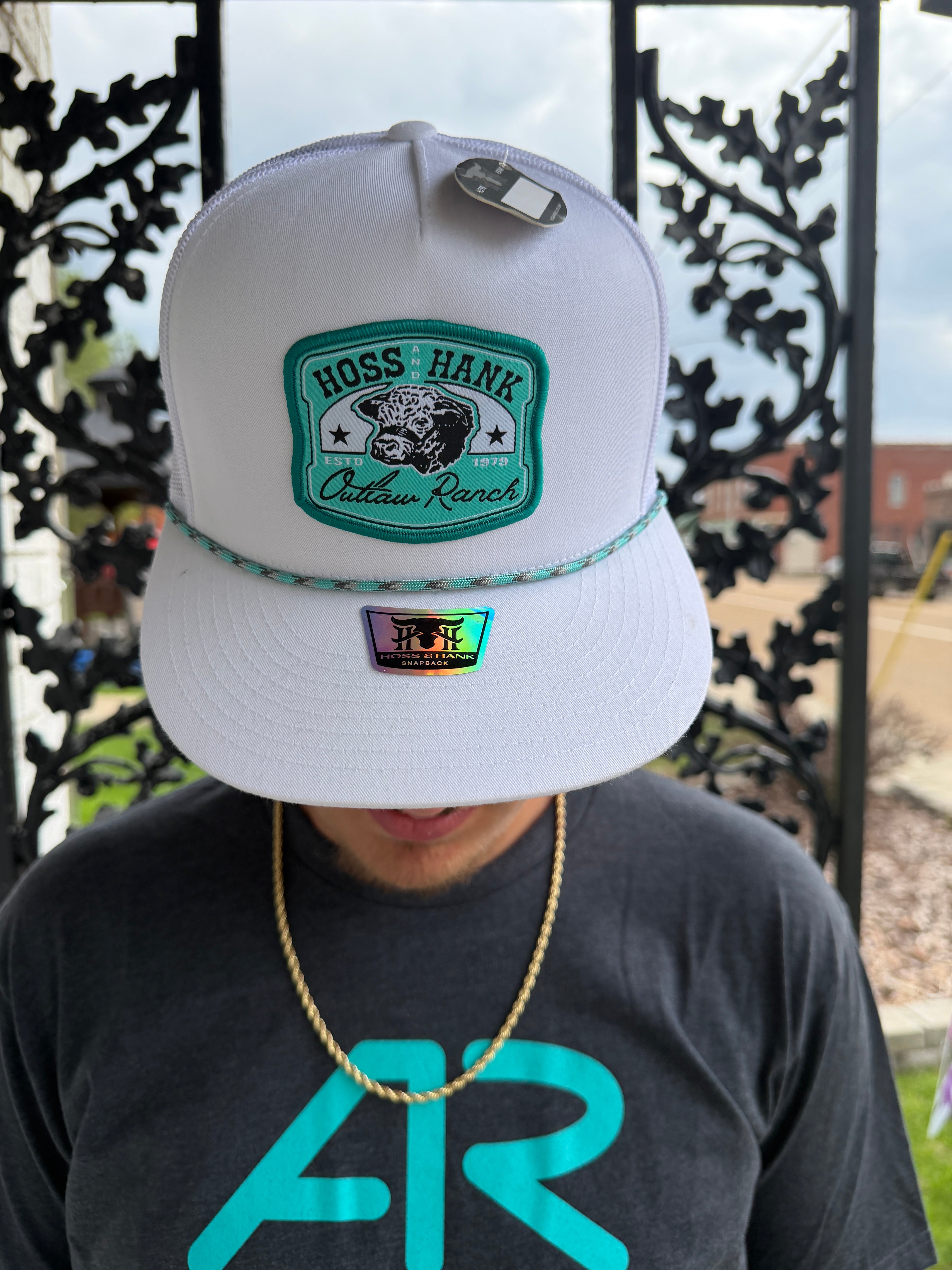 Hoss and Hank White and Teal