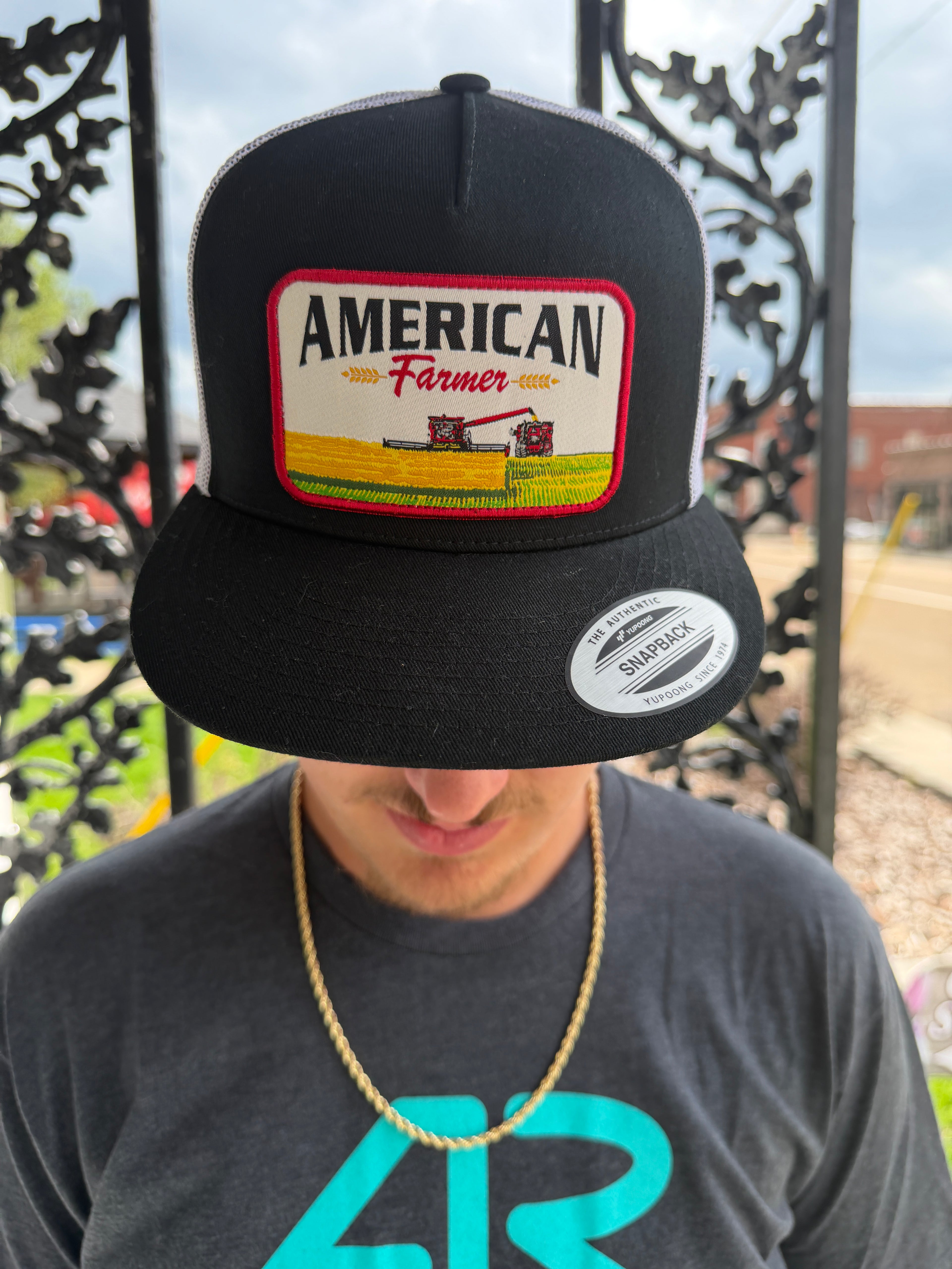 Vexil Black American Farmer with Cornfield