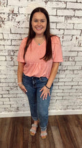 Pink Babydoll Blouse