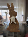 Brown Bunny with Knitted Star