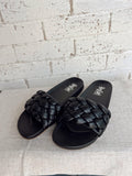 Hey Girl Black Slip On Sandals