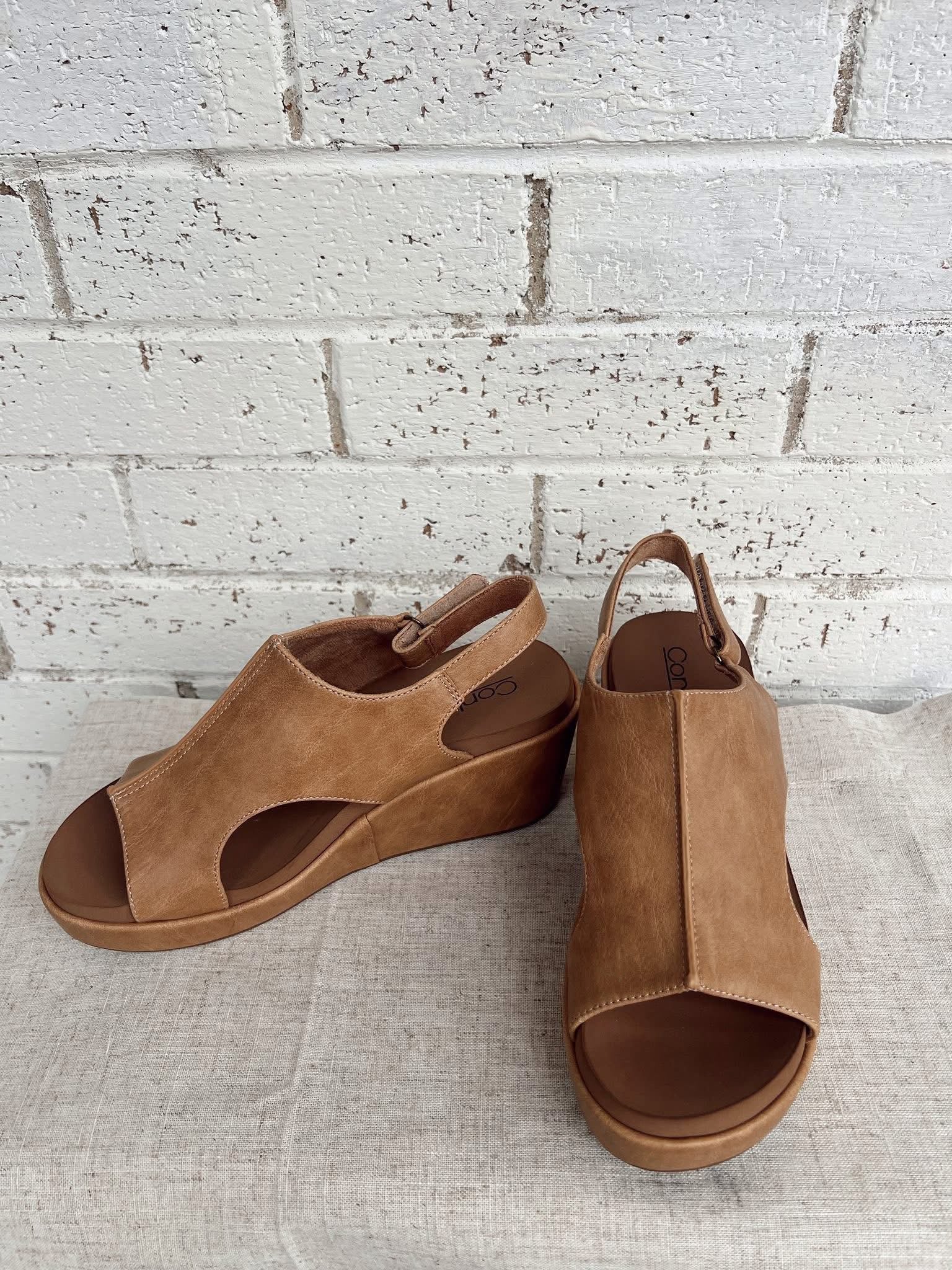 Corkys Camel Wedge Shoes