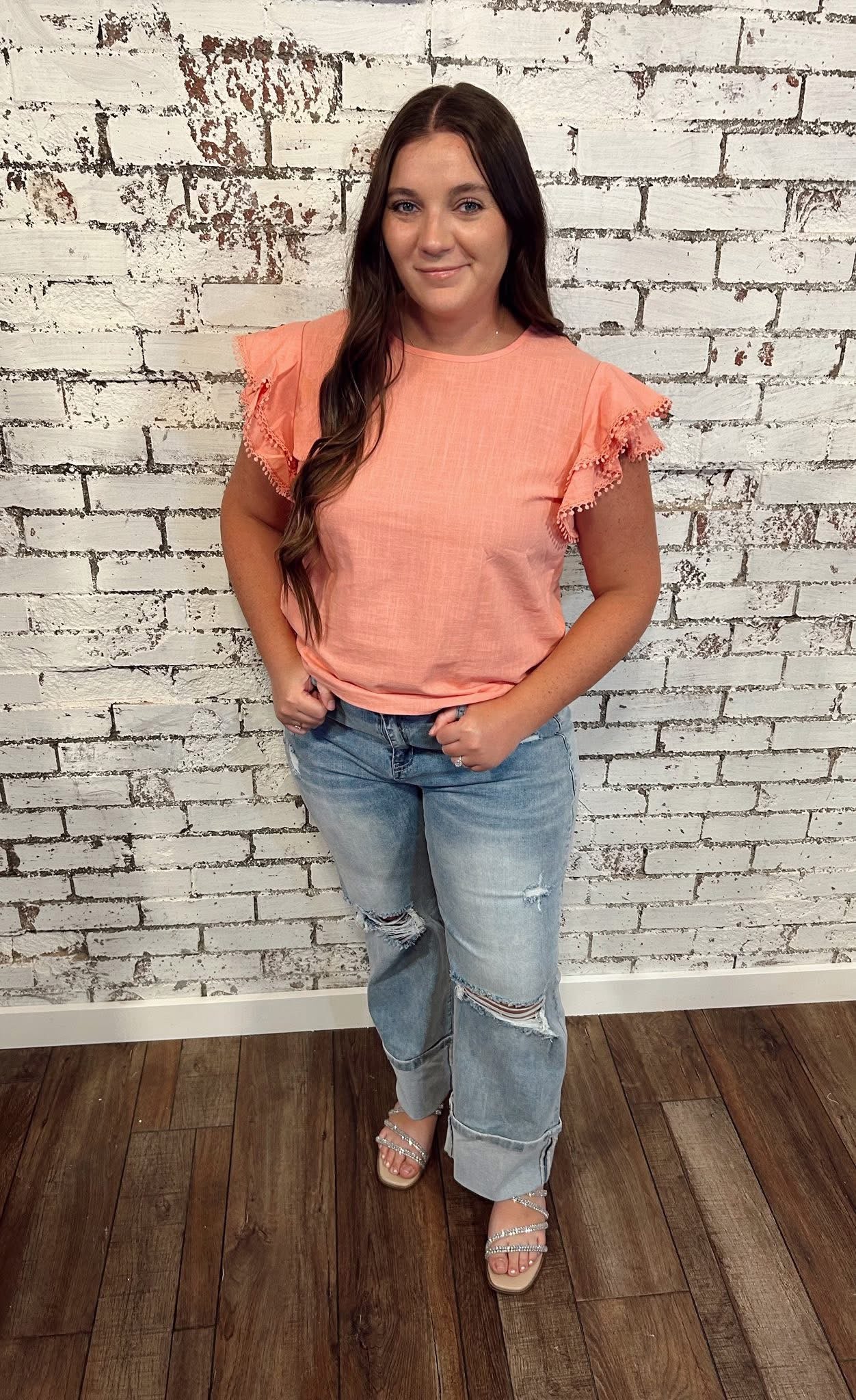 Ruffled Pink Shirt